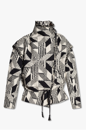Black 'Jesilo' patterned jacket Marant Etoile - très joli t-shirt